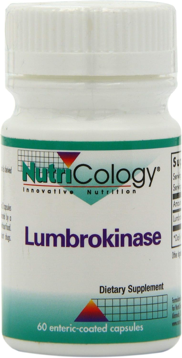 Nutricology Lumbrokinase Supplement - Promotes Healthy Circulation, 60 Delayed Release Vegetarian Capsules