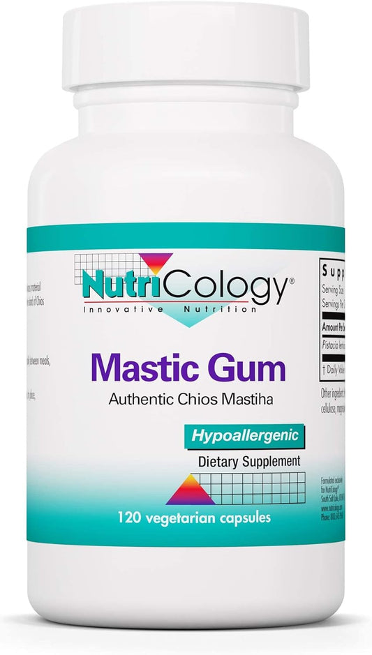 Nutricology Mastic Gum Supplement - Chios Matisha for GI Health, Hypoallergenic Capsules - 120 Count - BoostGo Australia