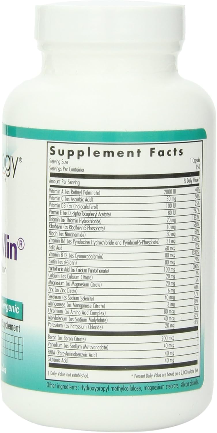 Nutricology Multi-Vi-Min Mineral Complex with Iodine - 150 Count - Copper & Iron-Free Multivitamin for Men & Women - Active Nutrients