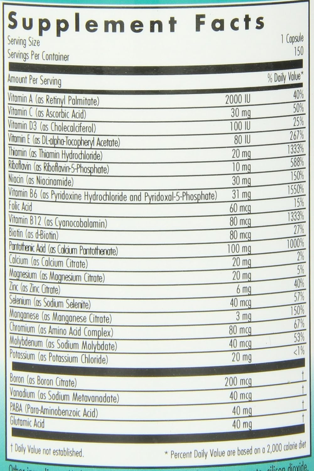 Nutricology Multi-Vi-Min Mineral Complex with Iodine - 150 Count - Copper & Iron-Free Multivitamin for Men & Women - Active Nutrients