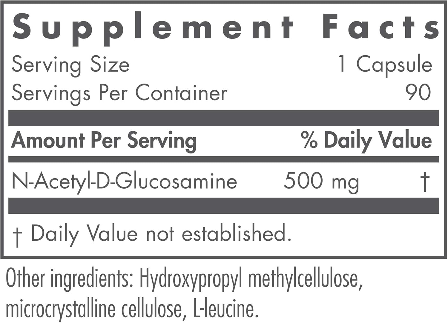 Nutricology N-Acetyl D-Glucosamine 500mg Supplement - Joint Support Formula for Mobility - Vegan Capsules, 90 Count