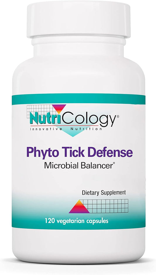 Nutricology Phyto Tick Defense Supplement with Mushroom Complex - Lions Mane, Cordyceps, Beta Glucans - 120 Vegetarian Capsules