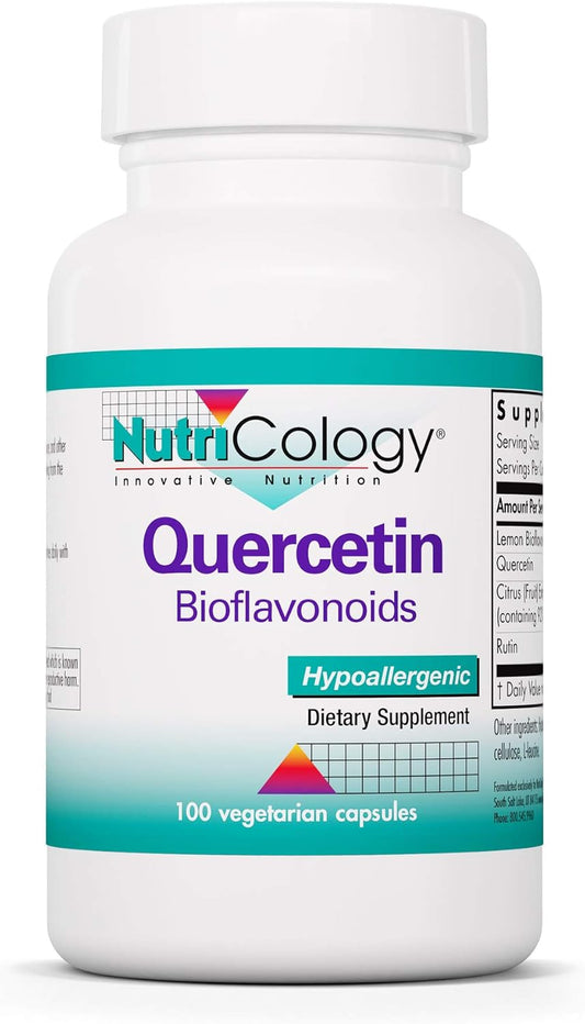 Nutricology Quercetin Bioflavonoids - Lemon Bioflavonoid Complex with Rutin, Citrus Extract, Hesperidin - 100 Vegetarian Capsules