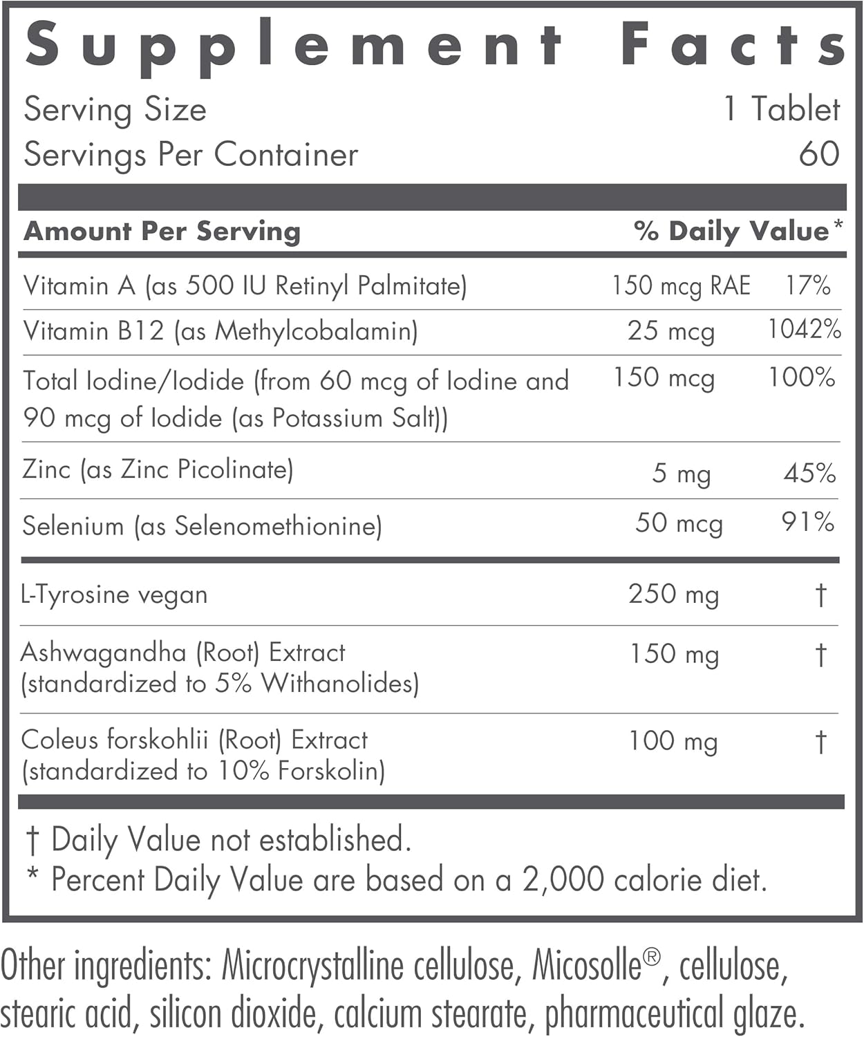 Nutricology Thyroid Nutrition with Iodoral - 60 Count, Thyroid Support Complex for Men & Women, Iodine Supplement for Thyroid Health