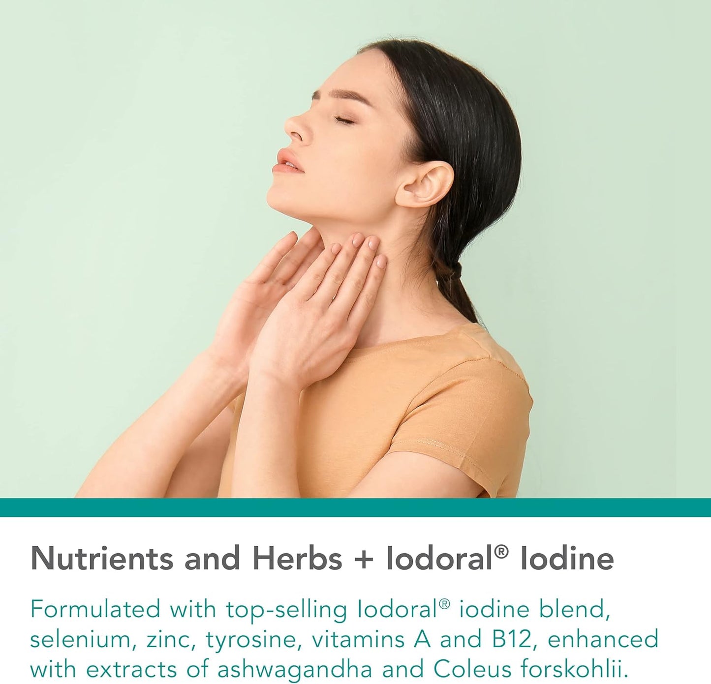 Nutricology Thyroid Nutrition with Iodoral - 60 Count, Thyroid Support Complex for Men & Women, Iodine Supplement for Thyroid Health