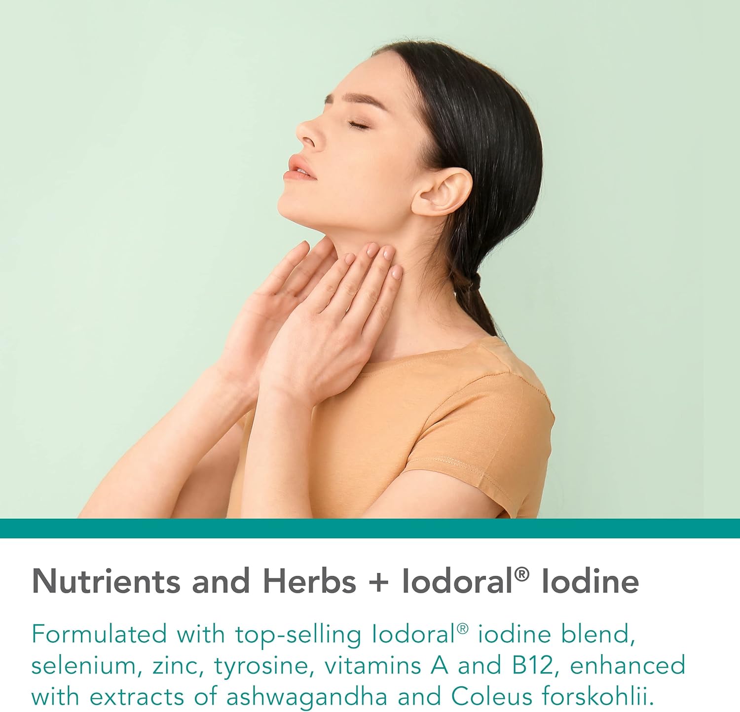 Nutricology Thyroid Nutrition with Iodoral - 60 Count, Thyroid Support Complex for Men & Women, Iodine Supplement for Thyroid Health