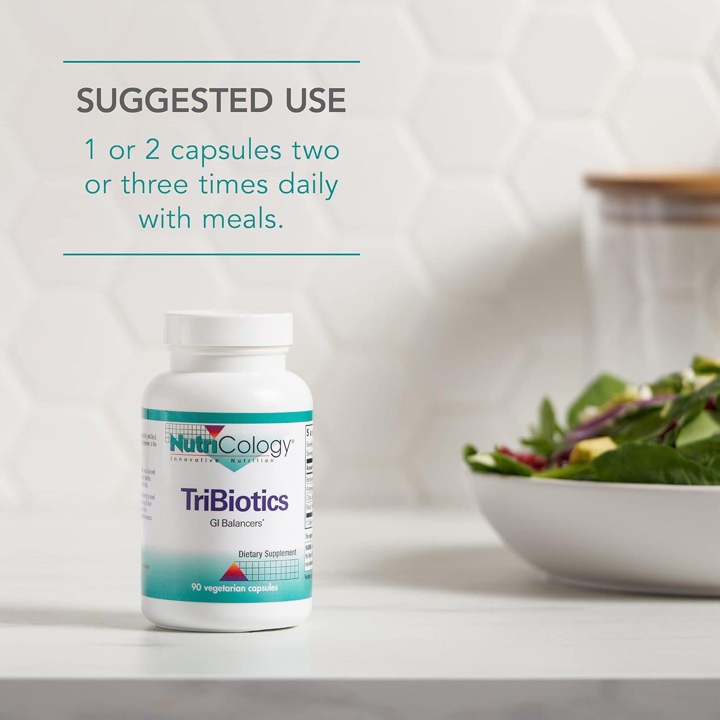 Nutricology Tribiotics - Gut Health Support with Berberine Sulfate, Citrus Seed Extract, Black Walnut Hulls - 90 Vegetarian Capsules