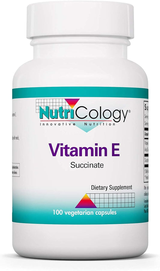 Nutricology Vitamin E Succinate Supplement 400 IU D-Alpha-Tocopheryl Antioxidant Capsules - 100ct