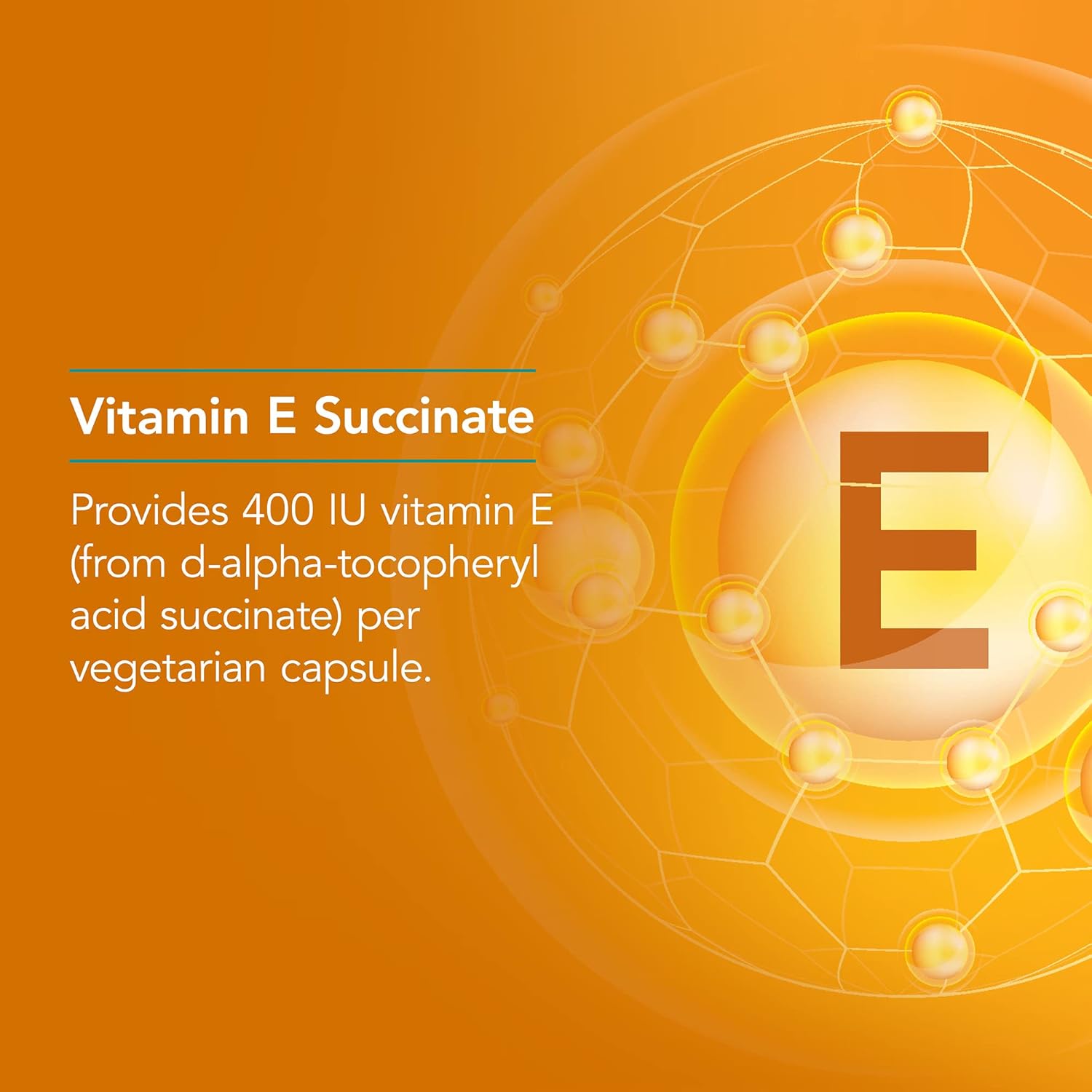 Nutricology Vitamin E Succinate Supplement 400 IU D-Alpha-Tocopheryl Antioxidant Capsules - 100ct