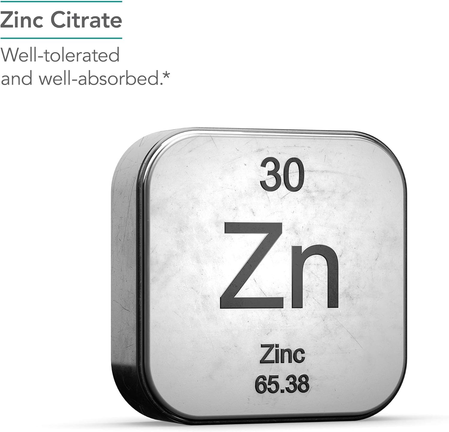 Nutricology Zinc Citrate Supplement - 25mg Immune Support for Men & Women, Pure Trace Mineral, Vegetarian Capsules - 60 Count