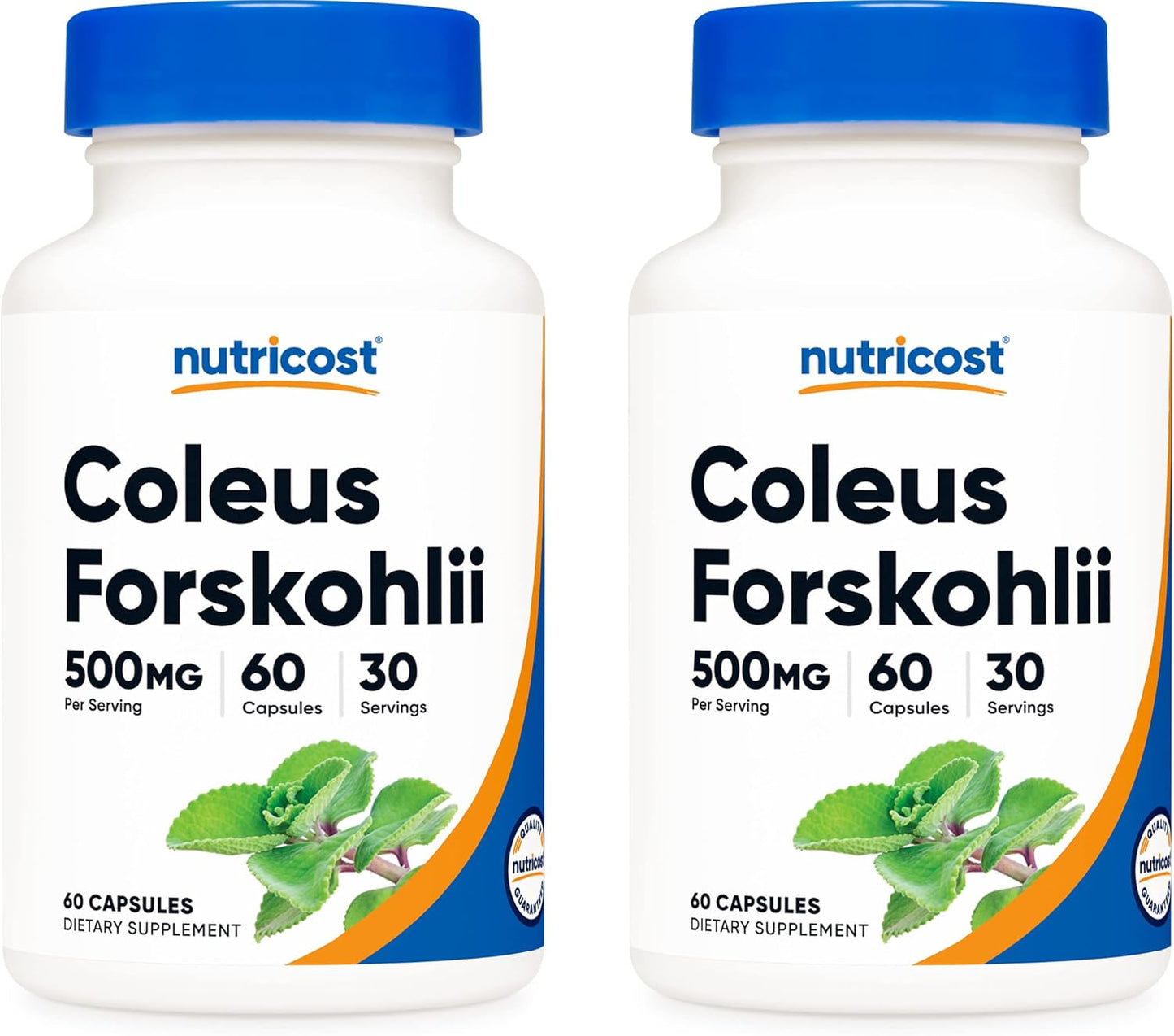 Nutricost Coleus Forskohlii 500mg - Maximum Strength Formula 120 Capsules (2 Bottles)