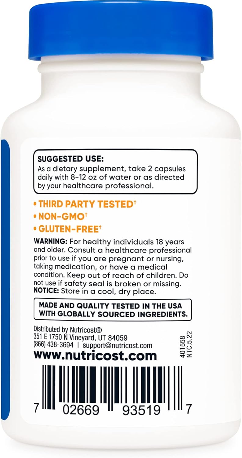 Nutricost Coleus Forskohlii 500mg - Maximum Strength Formula 120 Capsules (2 Bottles)