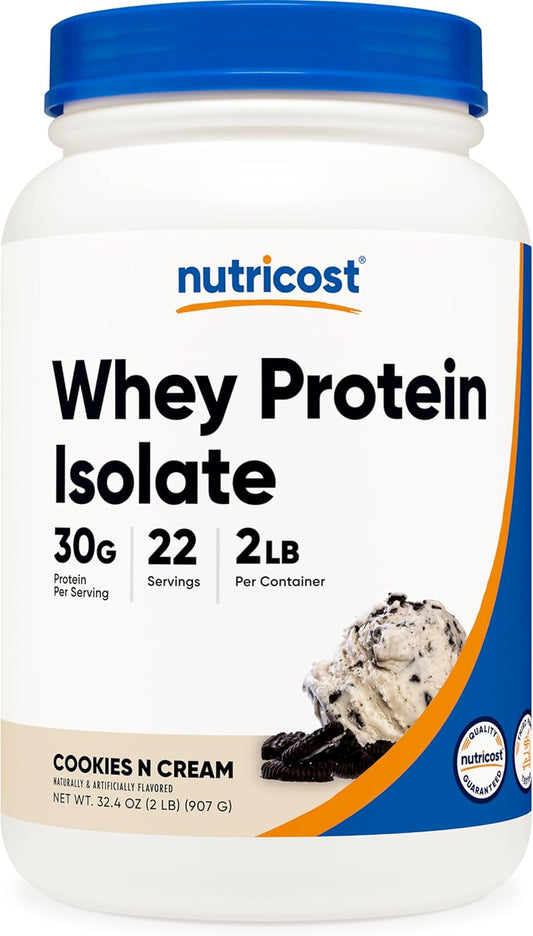 Nutricost Cookies N Cream Whey Protein Isolate - 2 Pounds
