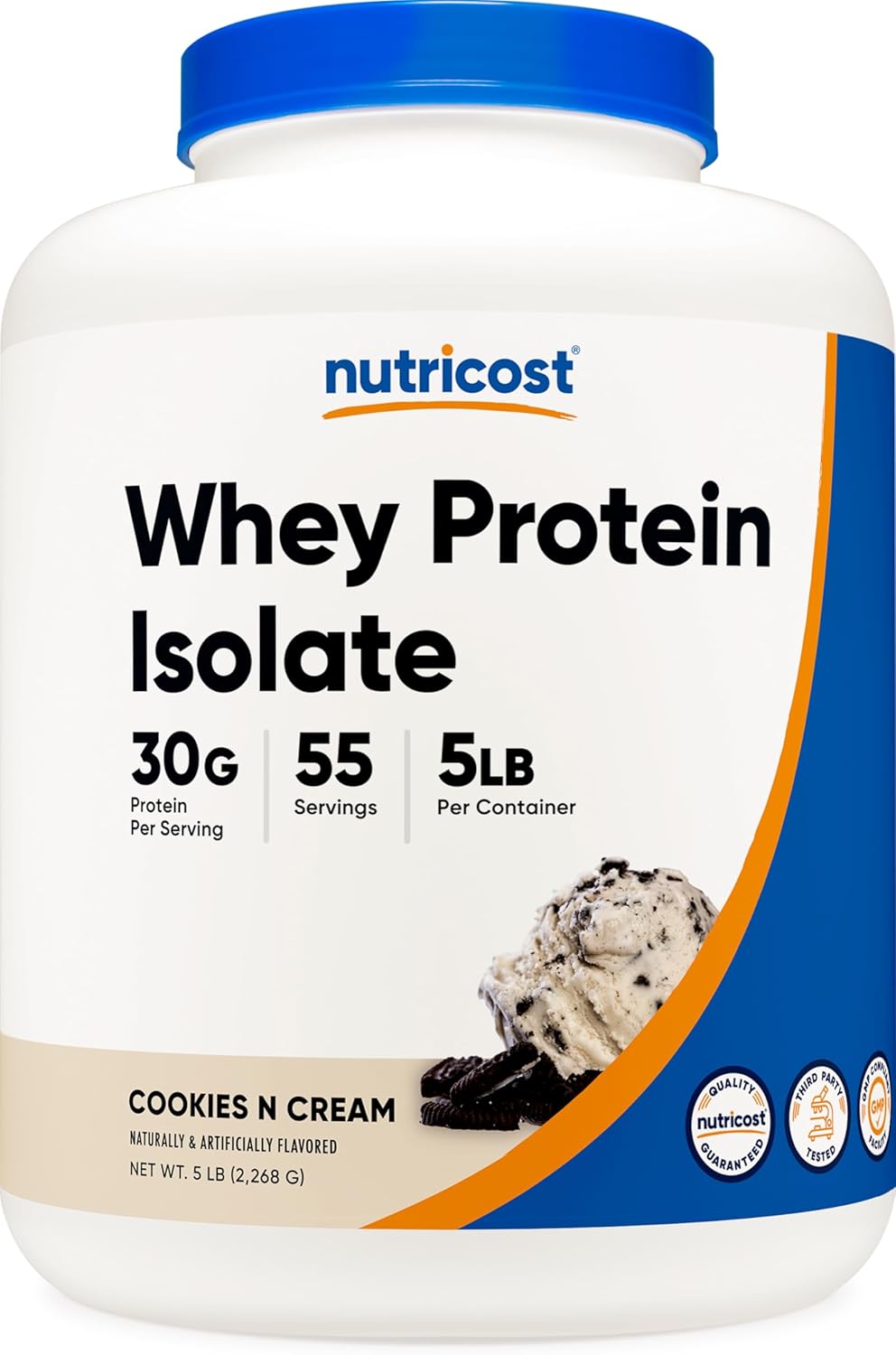 Nutricost Cookies N Cream Whey Protein Isolate - 5 Pounds