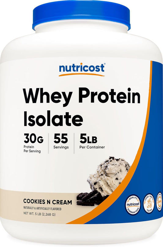 Nutricost Cookies N Cream Whey Protein Isolate - 5 Pounds