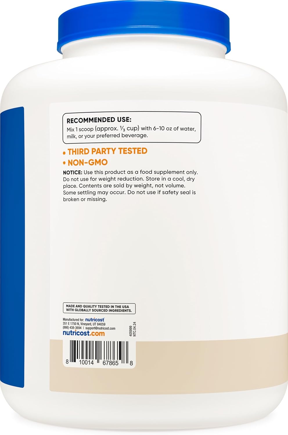 Nutricost Cookies N Cream Whey Protein Isolate - 5 Pounds