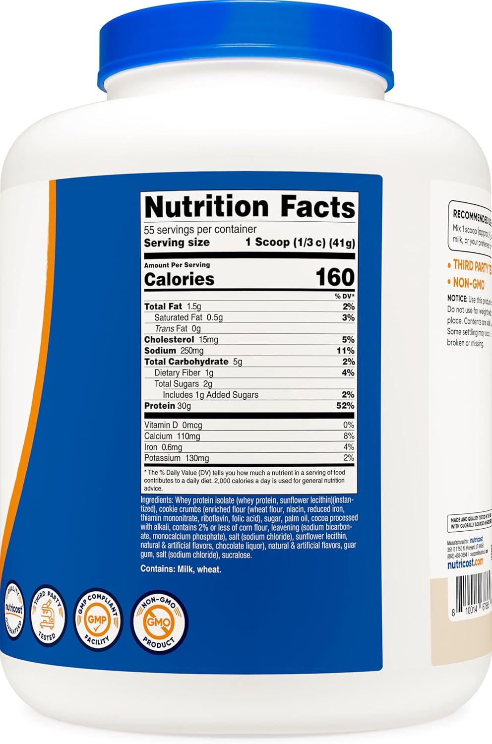 Nutricost Cookies N Cream Whey Protein Isolate - 5 Pounds
