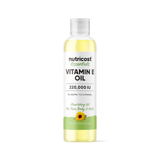 Nutricost Essentials Vitamin E Oil - 8 oz (230,000 IU) for Skin, Hair, Nails - Premium Vitamin E Oil