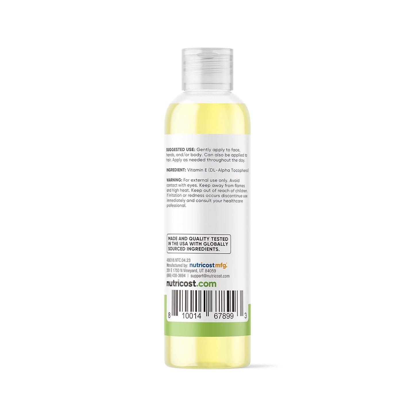 Nutricost Essentials Vitamin E Oil - 8 oz (230,000 IU) for Skin, Hair, Nails - Premium Vitamin E Oil