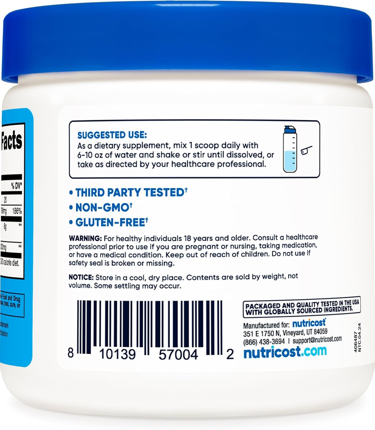 Nutricost Magnesium BHB Salts - 250g Unflavored Exogenous Ketone Supplement