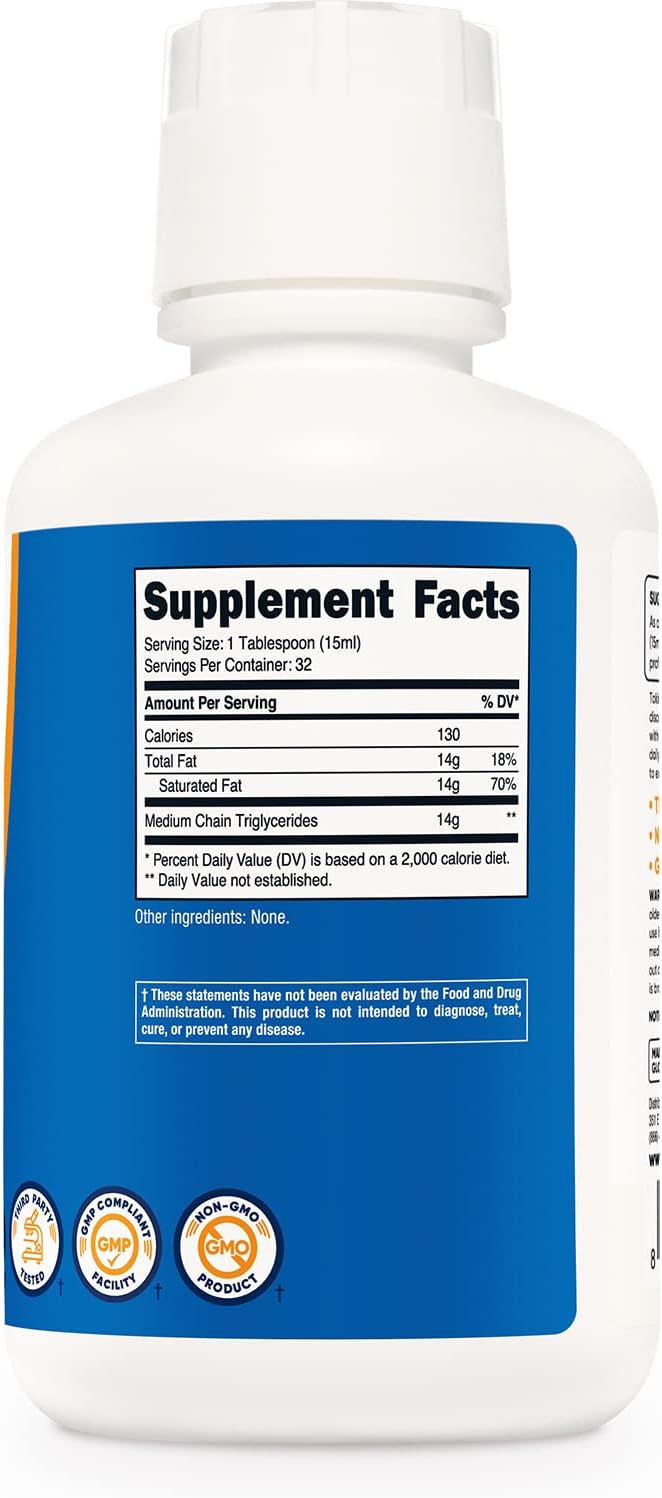 Nutricost MCT Oil - 16oz - Keto, Paleo, Non-GMO