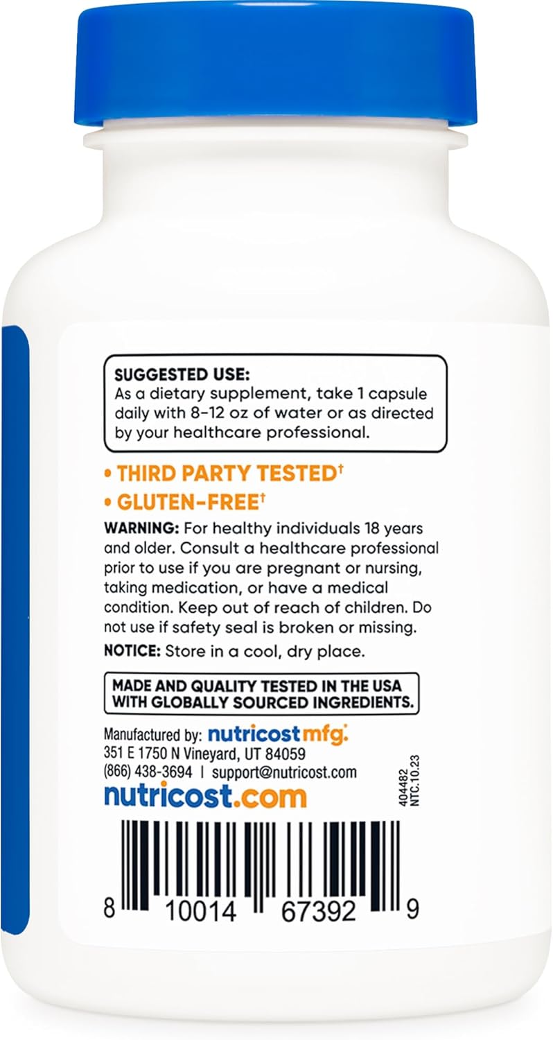 Nutricost Policosanol 100mg Capsules - 120 Count, Gluten Free, Non-GMO, Vegetarian Formula