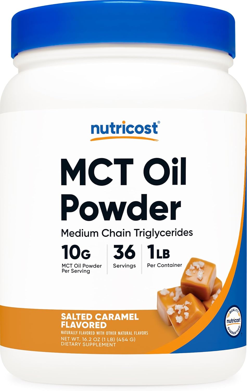 Nutricost Salted Caramel MCT Oil Powder - 1 LB - Ideal for Keto Diets - Non-GMO & Gluten Free