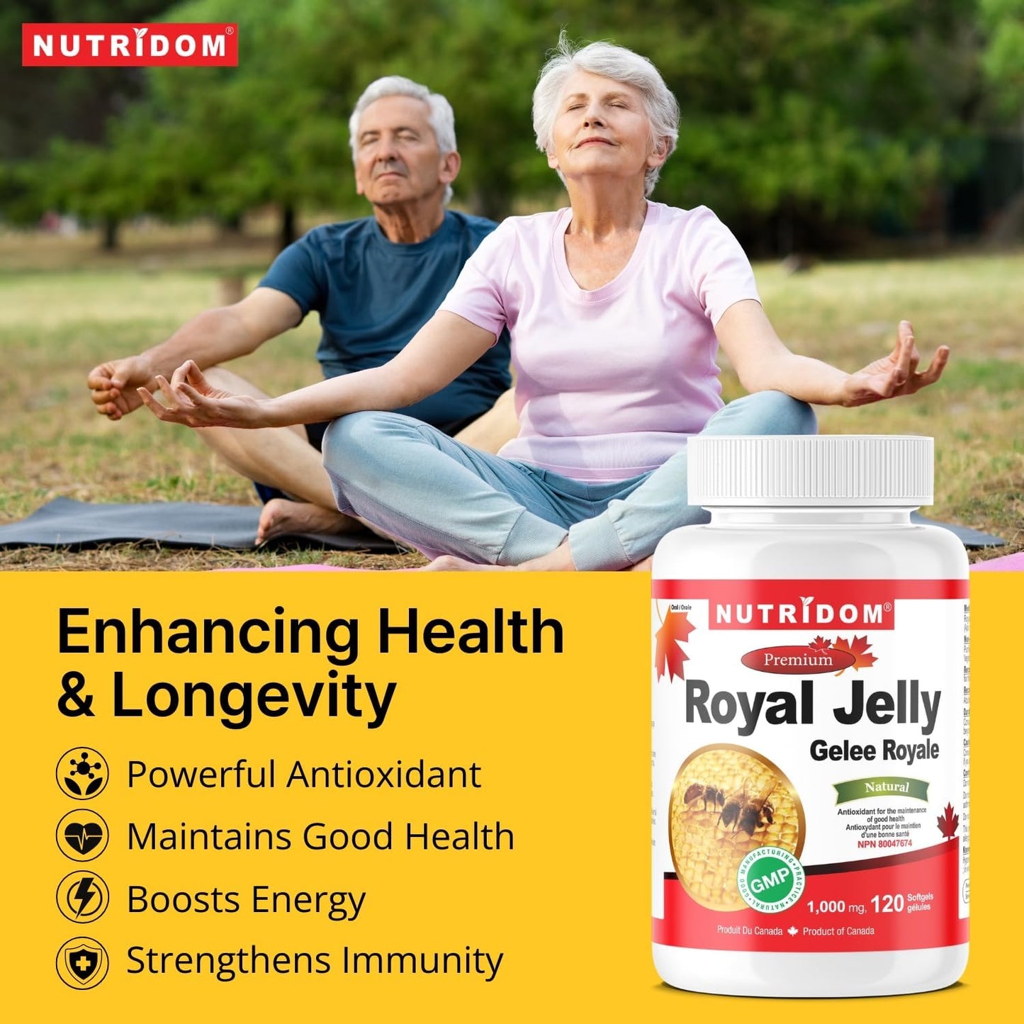 Nutridom Royal Jelly Softgels 1000mg - 120 Capsules (1 Bottle)