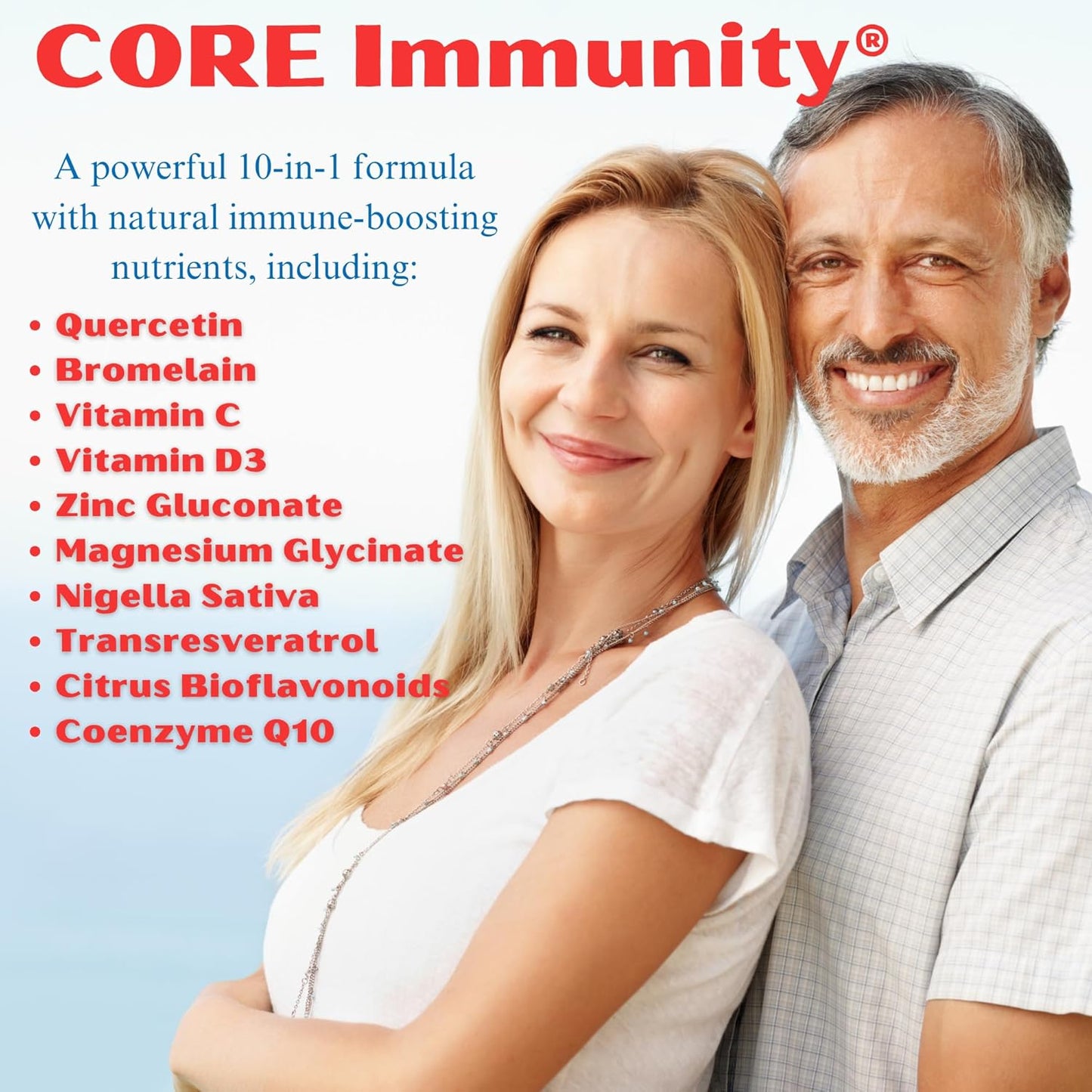 Nutrient Revolution CORE Immunity: Daily Immune Booster with Quercetin & Bromelain - Antioxidant Protection - 120 ct.