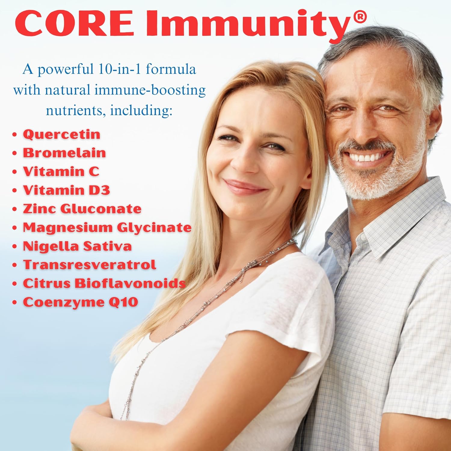 Nutrient Revolution CORE Immunity: Daily Immune Booster with Quercetin & Bromelain - Antioxidant Protection - 120 ct.