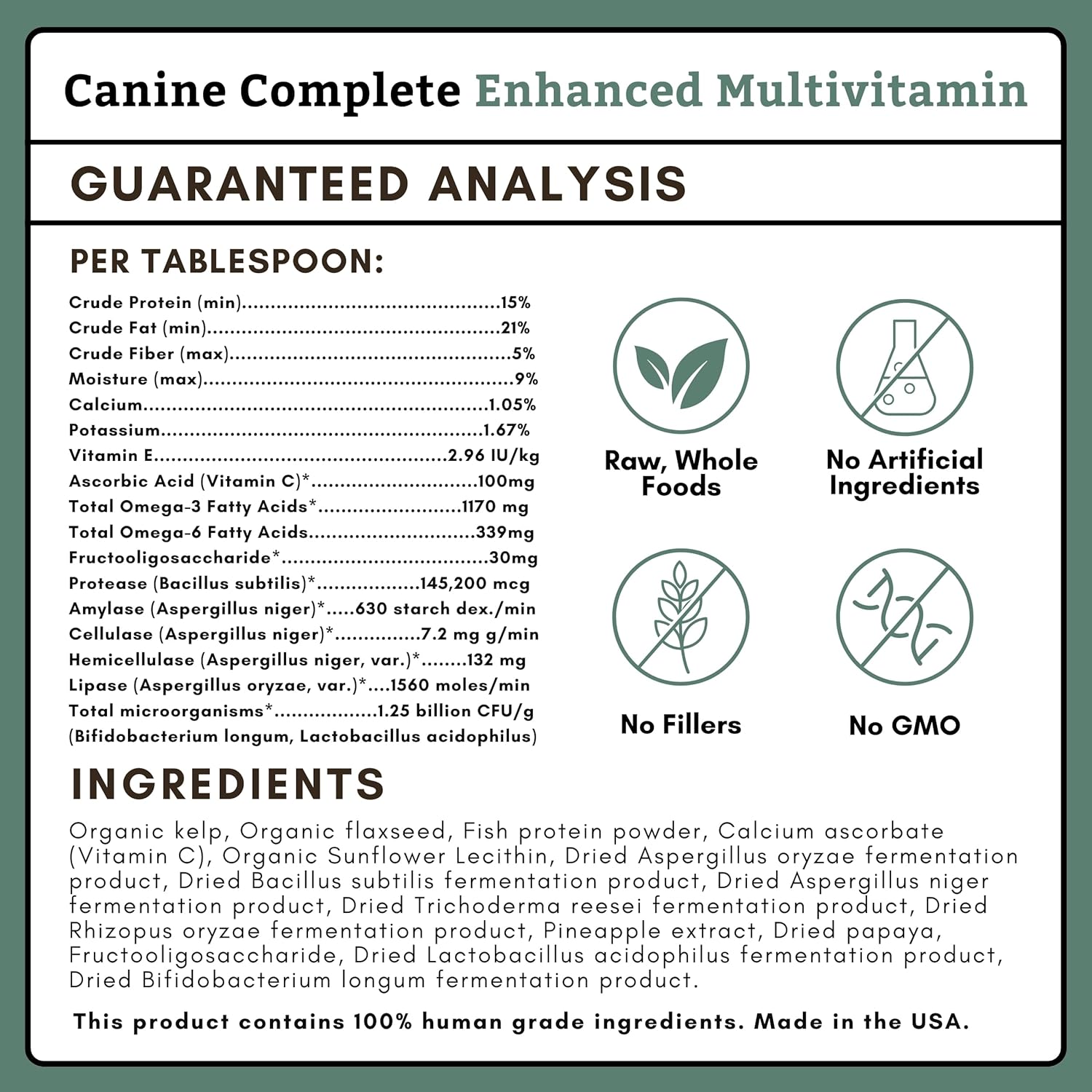 Nutrient-Rich Canine Complete Dog Multivitamin Powder - 4 Lb - Wholistic Pet Organics - Supplements for Immune System, Skin, Coat & Health
