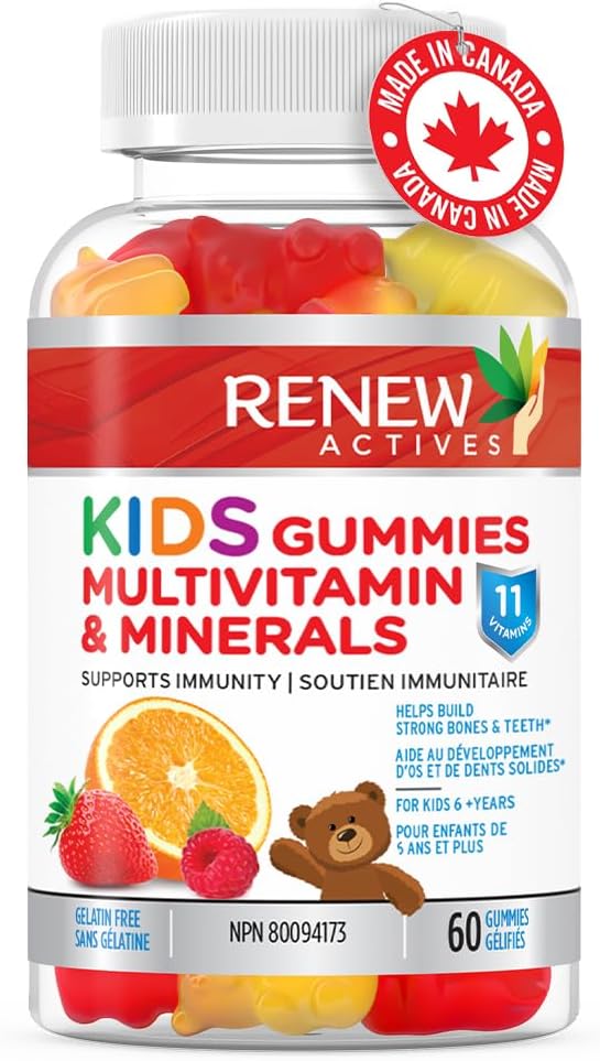 Nutrient-Rich Kids Multivitamin Gummies for Health & Wellness - Supports Hair, Skin, Nails, Eyesight, Bones, Teeth - Tasty & Effective - 60 Gummies