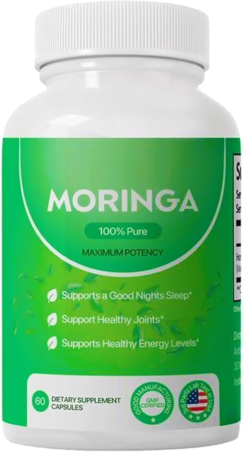Nutrient-Rich Moringa Capsules - 800mg for Energy Boost & Wellness