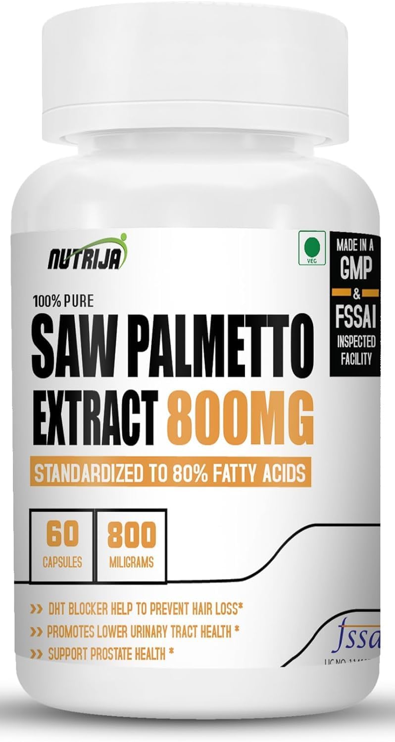 NutriJa Saw Palmetto Extract Capsules - 800MG (120 Count)