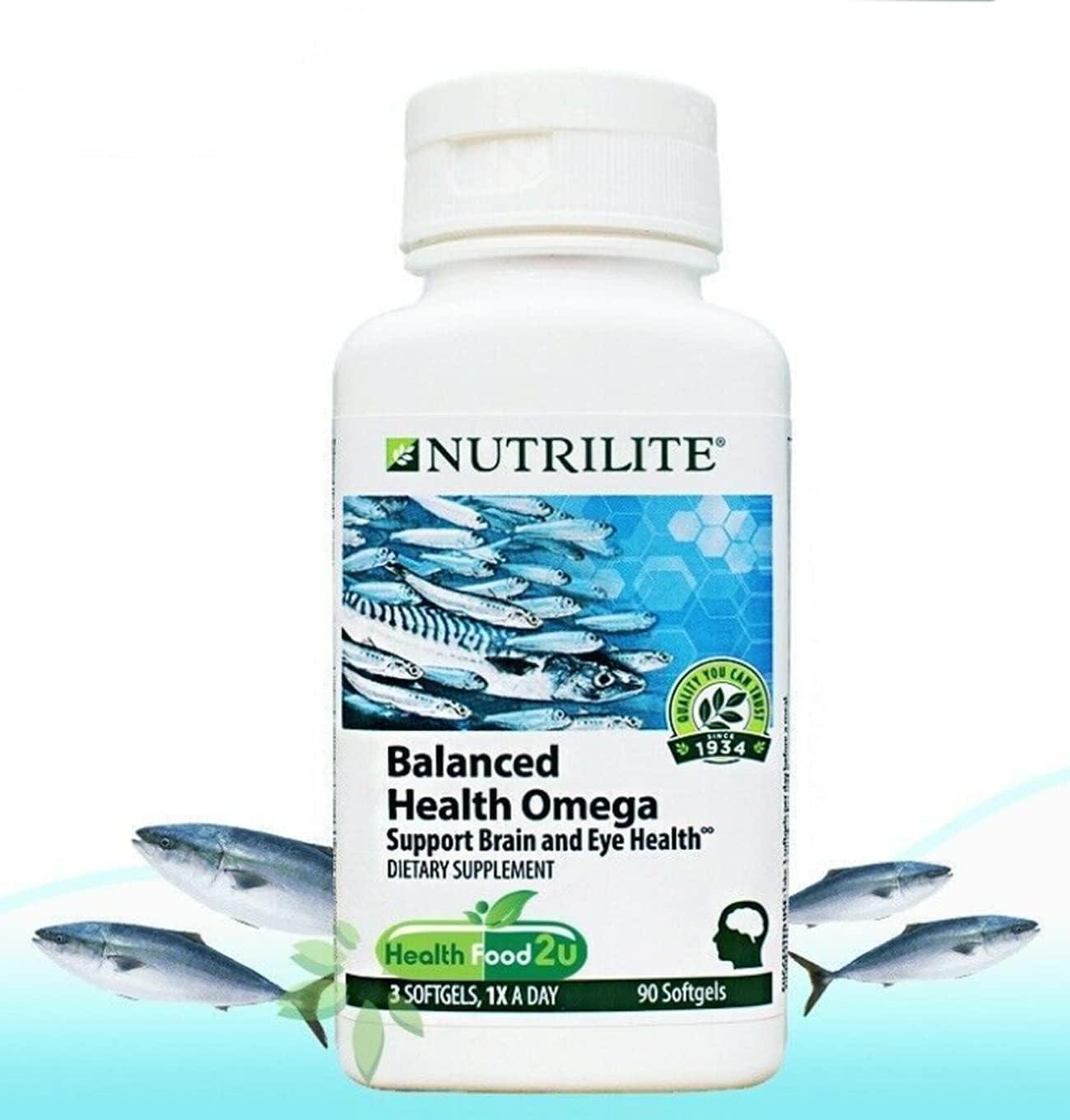 NUTRILITE OCEAN ESSENTIALS Heart Health Supplement - 90 Softgels for Cardiovascular Support
