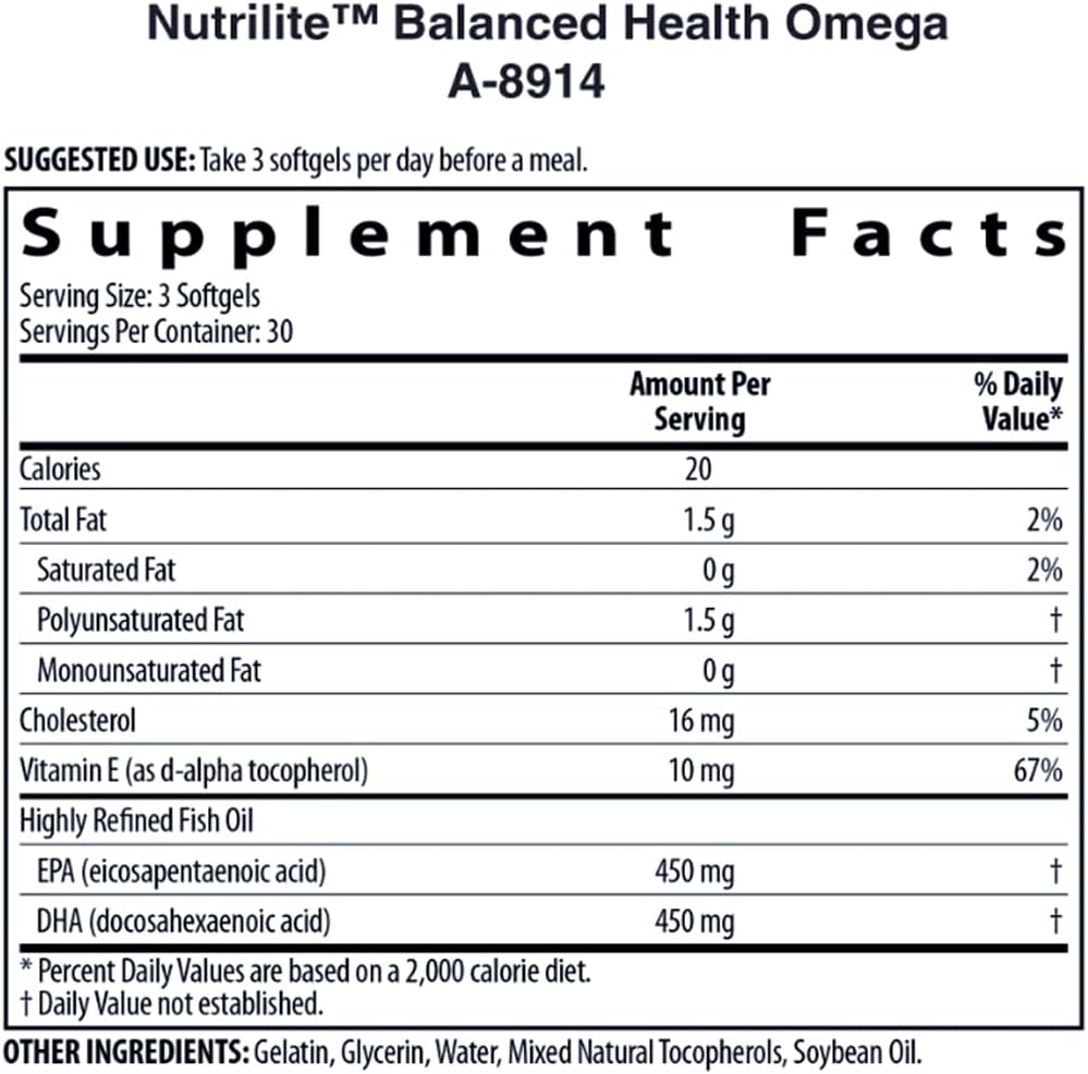 NUTRILITE OCEAN ESSENTIALS Heart Health Supplement - 90 Softgels for Cardiovascular Support