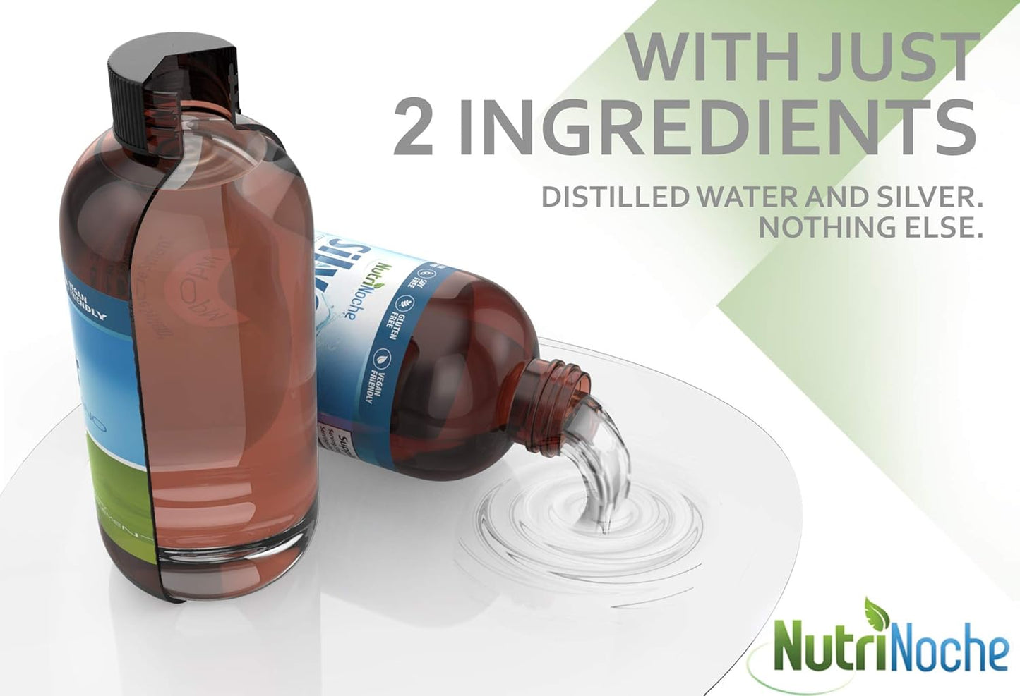 NutriNoche Colloidal Silver Spray | 99.99% Pure Nano Silver Particles | Ultra Crystalline Formula