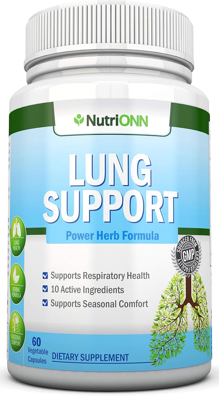 NutriONN Super Vitamin C Complex Tablets and Lung Support Capsules Combo for Enhanced Lung Health