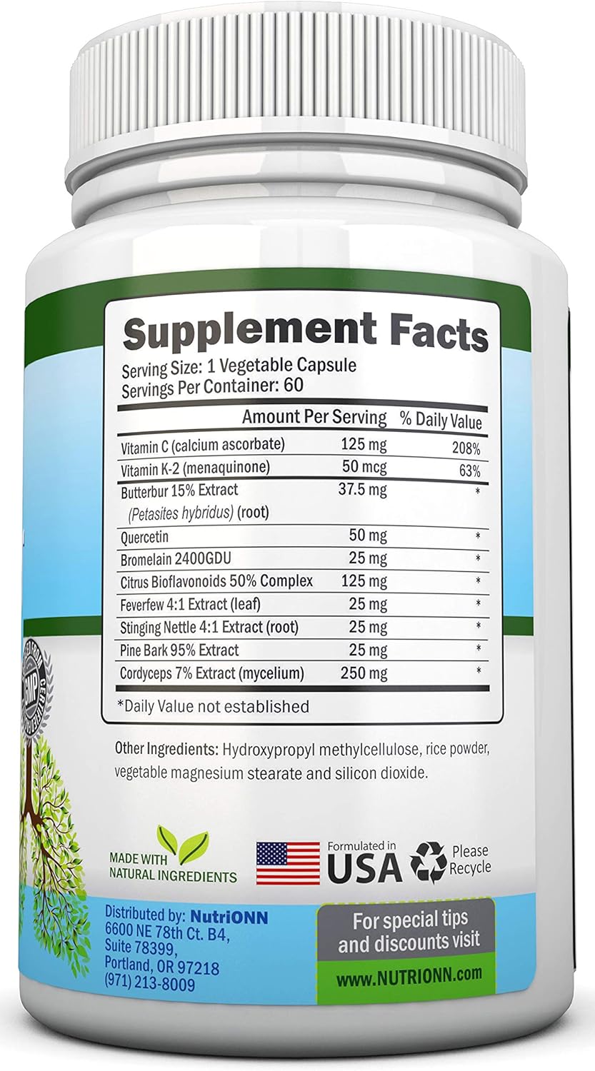 NutriONN Super Vitamin C Complex Tablets and Lung Support Capsules Combo for Enhanced Lung Health