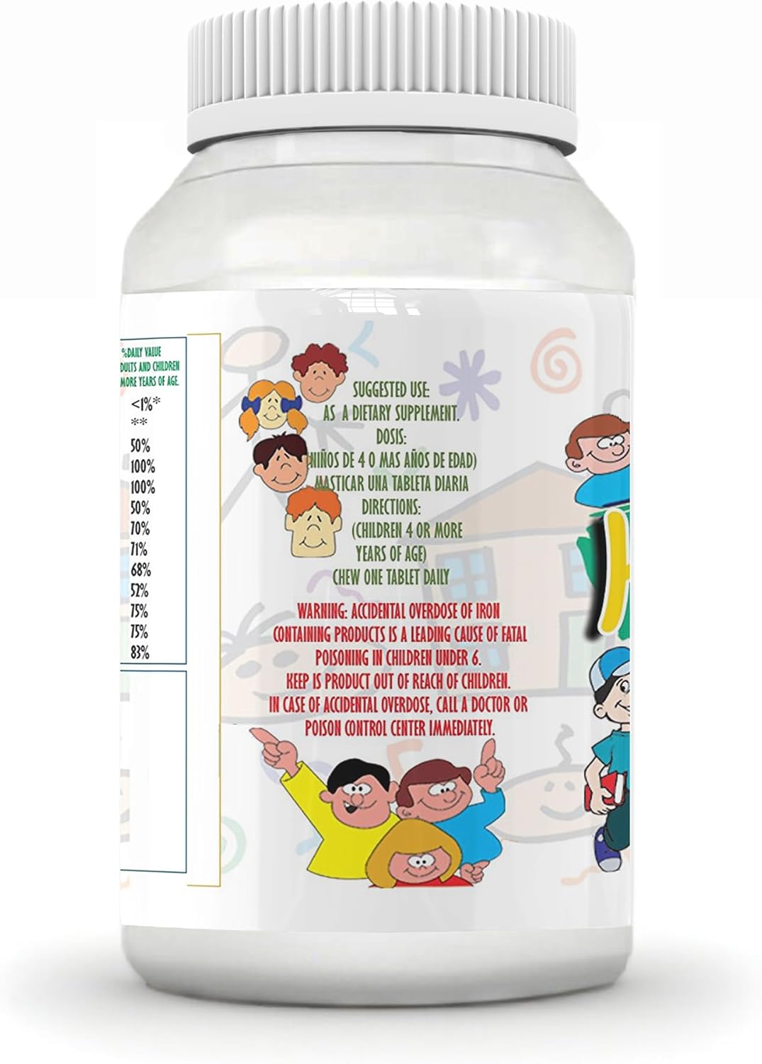 Nutrisalud Kids Vitamins: Complete Year-Long Supplement for Growth, Memory, and Appetite. Chewable Vitamins and Minerals for Children 4+.