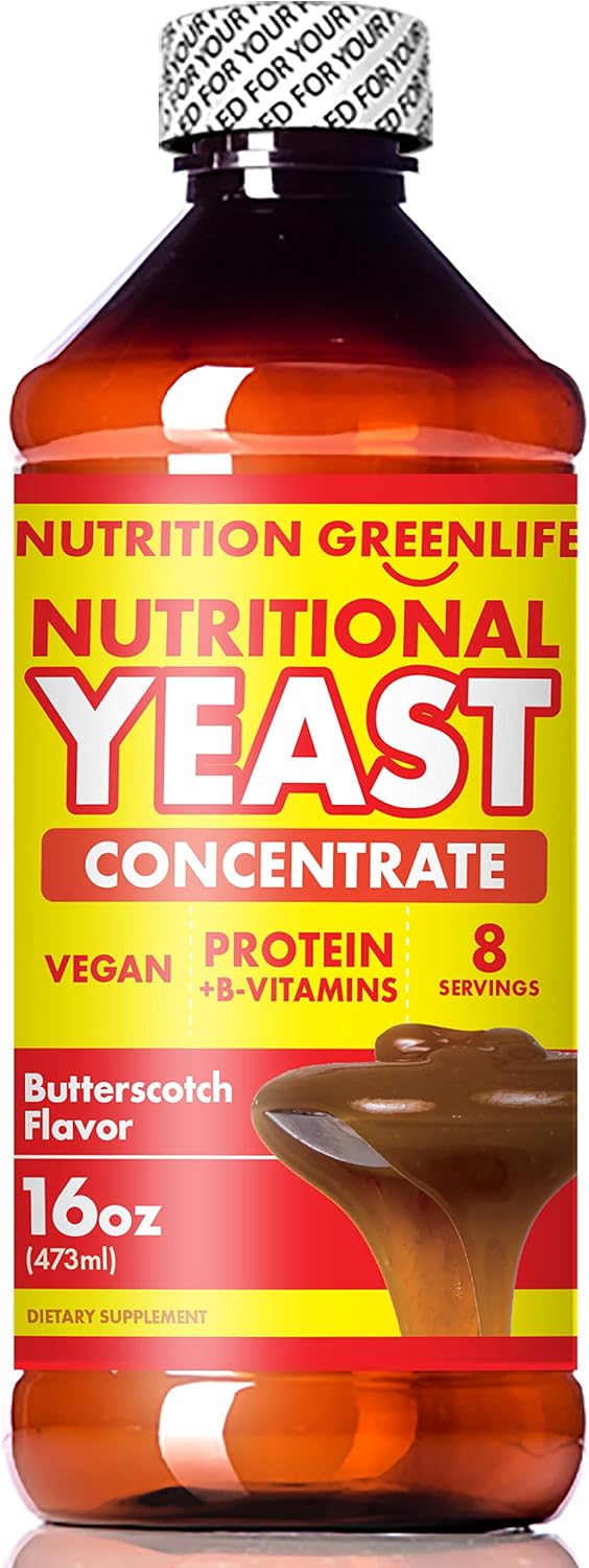 Nutrition Greenlife Butterscotch Flavored Gukanuyi Nutritional Yeast Concentrate with Vitamin B-12, Beta Glucan, and Amino Acids (16 fl oz)