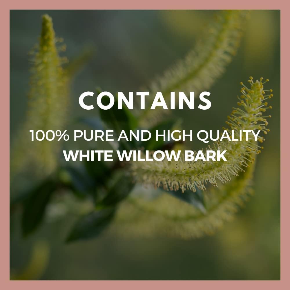 Nutrition White Willow Bark Capsules | 1,000mg, 60 Vegan Pills | Herbal Dietary Supplement | Non-GMO, Gluten-Free, Dairy-Free