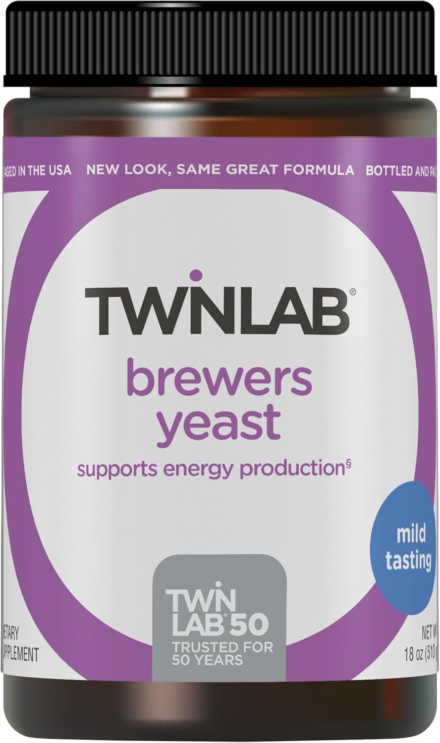 Nutritional Brewers Yeast with Vegan Protein, Vitamins, and Minerals - Men's and Women's Vitamins - 18 oz