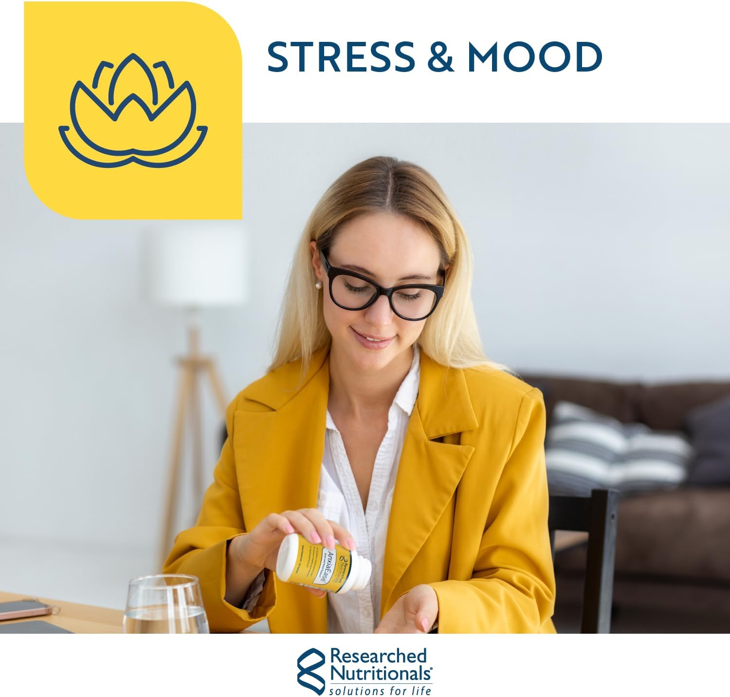 Nutritional Bundle for Relaxation: AnxiaEase Stress, Cortisol & Mood Support + Circadian PM for Peaceful Nights (120 + 90 Capsules)