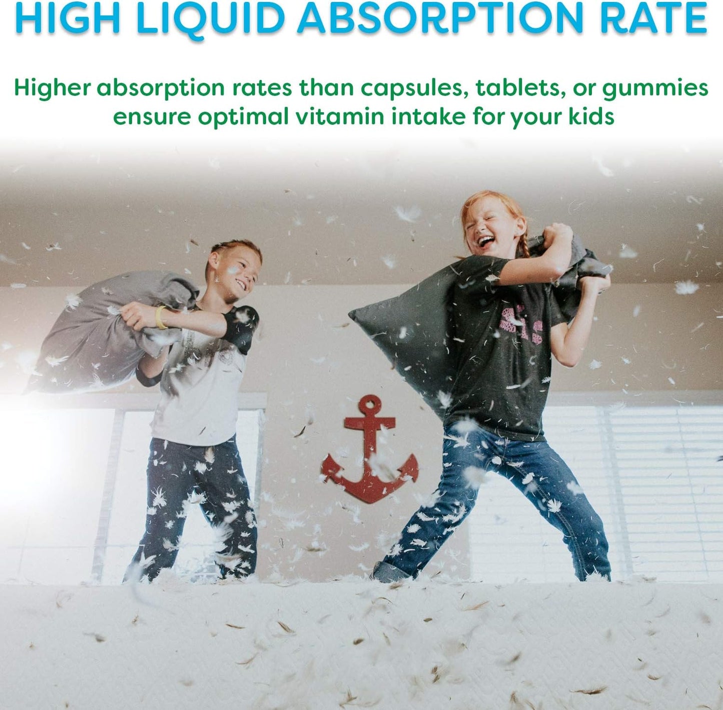 Nutritional Multivitamin for Picky Eaters - Kids Liquid Vitamin with Immune Boost - 16oz x 2 Pack - Overall Health Support for Children