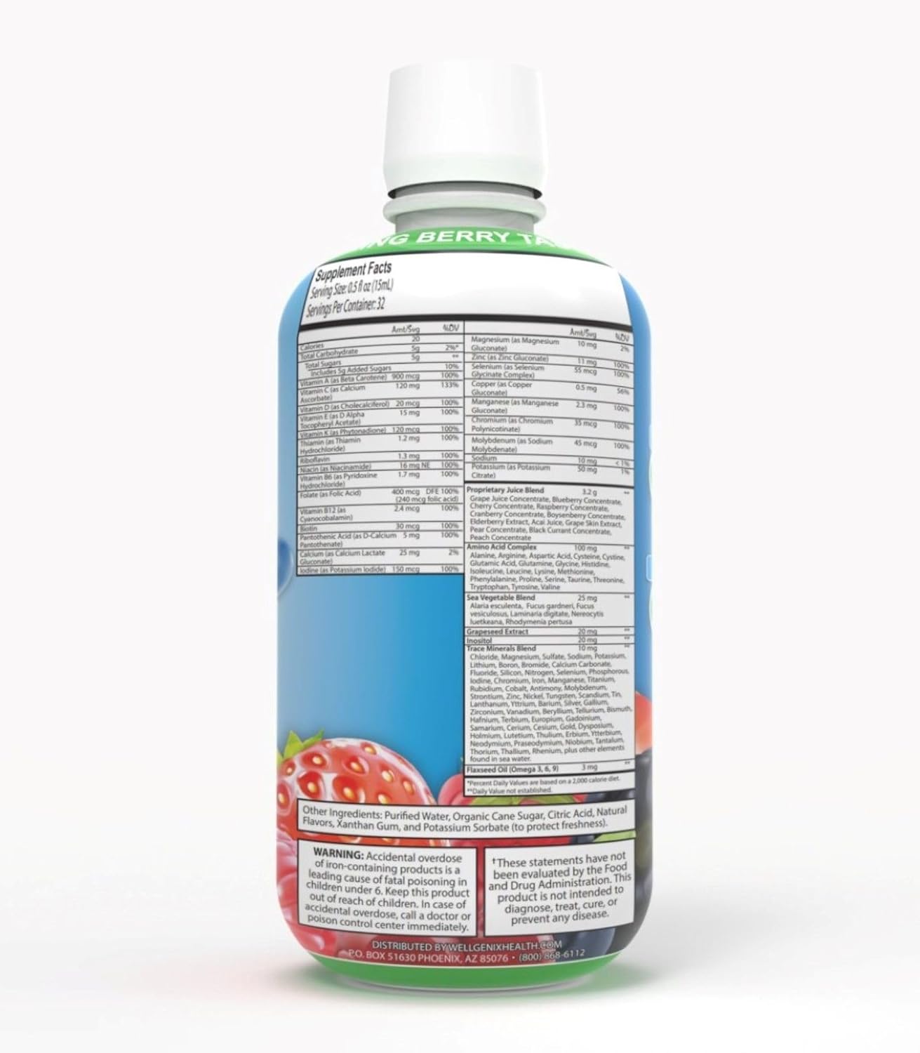 Nutritional Multivitamin for Picky Eaters - Kids Liquid Vitamin with Immune Boost - 16oz x 2 Pack - Overall Health Support for Children