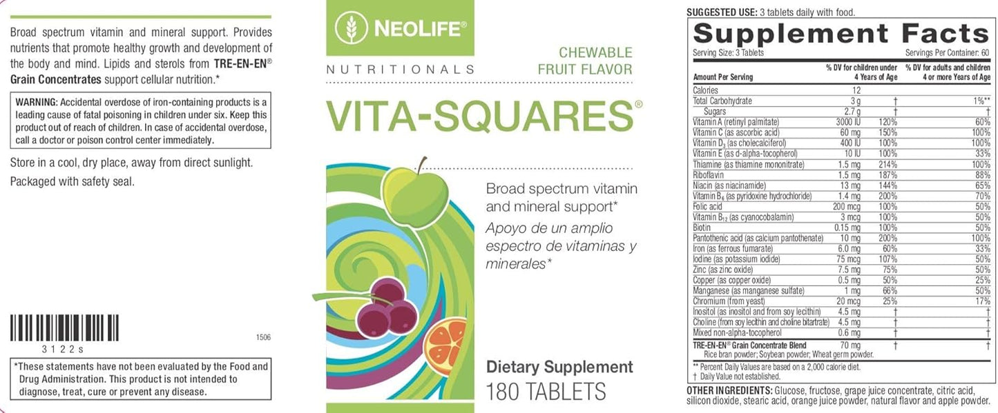 Nutritious and Delicious Vita-Squares® for Daily Wellness Boosts