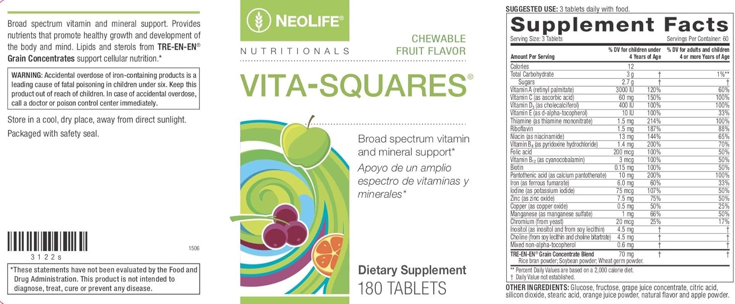 Nutritious and Delicious Vita-Squares® for Daily Wellness Boosts