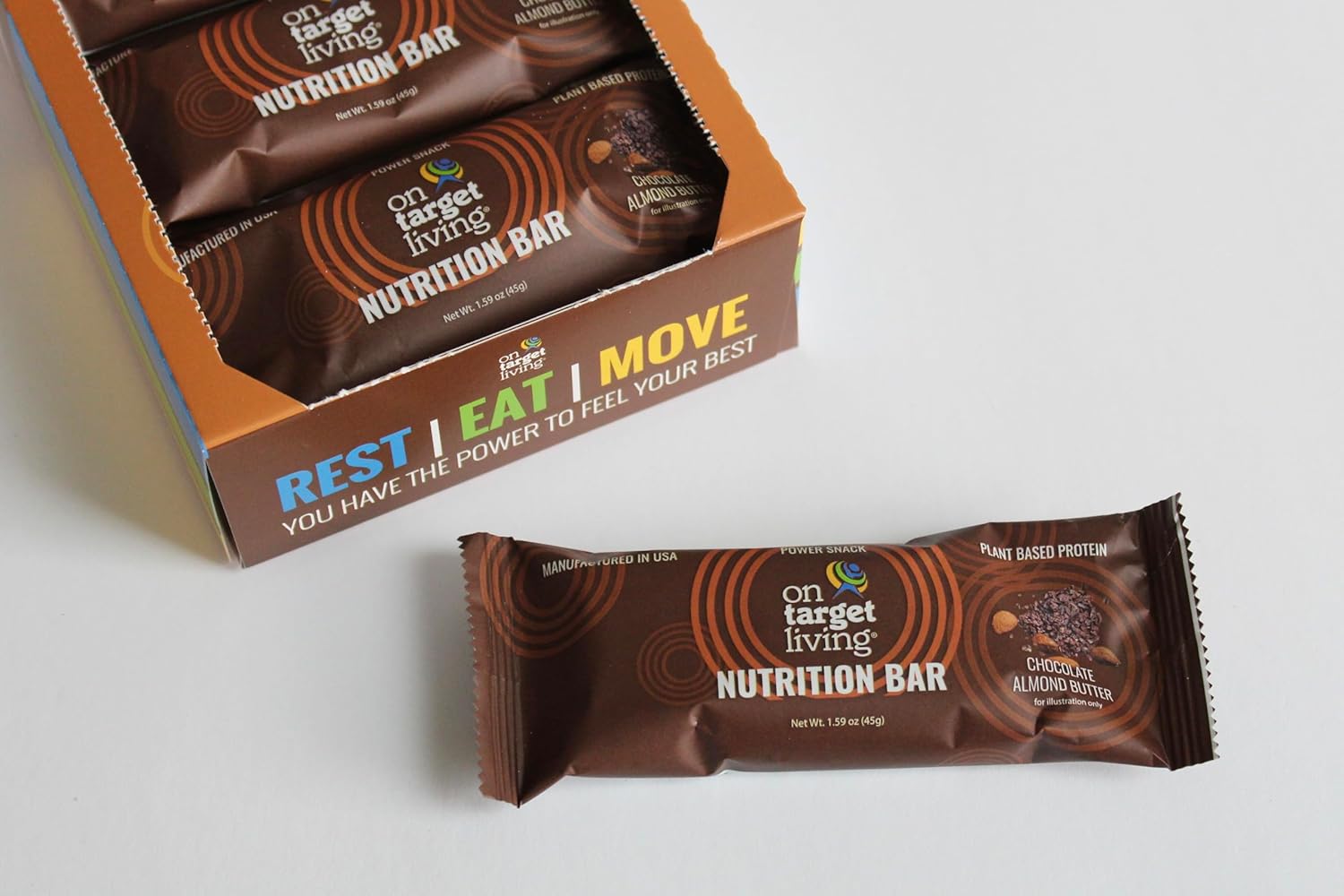 Nutritious Dark Chocolate Almond Butter Bars - 12-Pack of Healthy Snacks with Almonds, Dates, Honey, and Superfoods