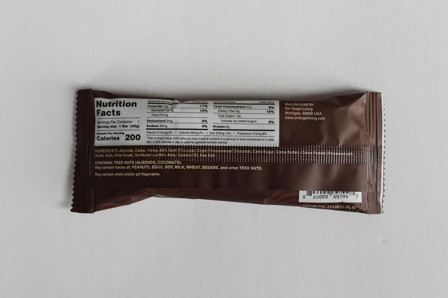 Nutritious Dark Chocolate Almond Butter Bars - 12-Pack of Healthy Snacks with Almonds, Dates, Honey, and Superfoods